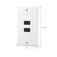 thumbnail image 4 of axGear 2-Port HDMI 1.4 Wall Face Plate Panel Cover Coupler Outlet Extender 1080P White, 4 of 6