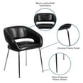 thumbnail image 2 of Fusion Series Contemporary Black Leather Side Reception Chair, 2 of 9