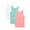 Coral Smiley, variant on Girls Kid Tough Ribbed Tank Top, Sizes 4-18 & Plus
