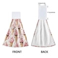thumbnail image 3 of Yayeee Kitchen Hanging Hand Towels Set of 2 with Loop Bathroom Absorbent Tie Towel, Pink Ice Cream Pattern, 3 of 7