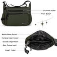 thumbnail image 3 of New York Xpress Casual Crossbody Bag for Women Multi-Pocket Lighweight Shoulder Bag Purses and Handbags, 319 - Green, 3 of 8
