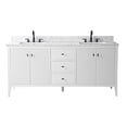 thumbnail image 5 of Vanity Art 72" Double Sink Bathroom Vanity Cabinet, Freestanding Storage Cabinet with Engineered Marble Top, Undermount Sinks, Drawer, and Shelve, 5 of 8