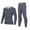 Navy, variant on successthop Mens Base Layer Set Loose Comfortable Long Sleeve Crewneck Tops and Soft Leggings Solid Breathable Gray L