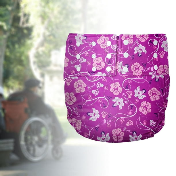 Pañales de Bolsillo Reutilizables perfecl para Adultos incontinencia lavables capa de TPU violeta