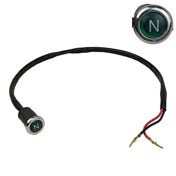12V Neutral Gear Indicator Light - for Universal 70cc-250cc ATVs - for Chinese Models Coolster, 110 RX5, Taotao, Roketa, Jonway - Green