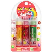 3 SKITTLES ORIGINAL LIP SMACKER # 846 STRAWBERRY LIME LEMON