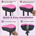 thumbnail image 6 of Zacro Bike Seat Cover, Comfortable Exercise Bicycle Saddle Cushion Extra Soft Wide for Indoor Outdoor, Pink, 6 of 8