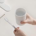 thumbnail image 3 of 50 Pcs Manual Toothbrushes Bulk, Disposable Toothbrushes Individually Wrapped for Travel, Homeless, Bnb (Grey), 3 of 5