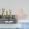 thumbnail image 2 of Escultura de figura,Estatua sentada Figura Escultura Adorno,Placa de pared con hojas de palma,Decoración de pared de madera con hojas de palma,Adorno de madera con decoración de jungla y arte, 2 of 8