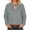 Gray, variant on T-Shirt Short Sleeve Womens Oversized Sweatshirt Heart Cut out Crewneck Pullover Tops Solid Color Loose Fitting Long Sleeve Hoodless Sweatshirts Gray L
