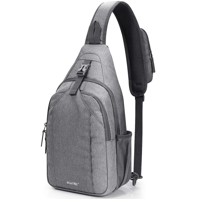 Mochila bandolera G4Free con bloqueo RFID, gris