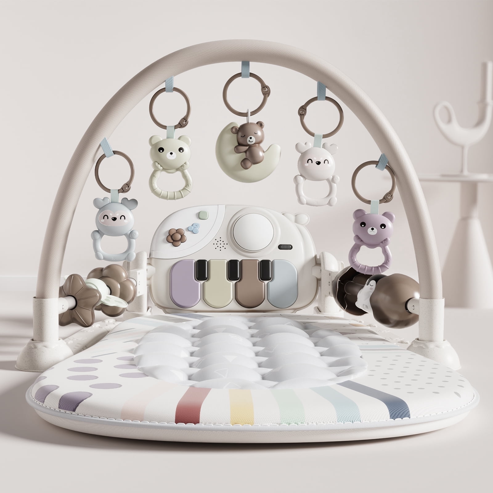 Eohemeral 4-in-1 Kick & Play Baby Activity Gym with Removable Piano and Night Light