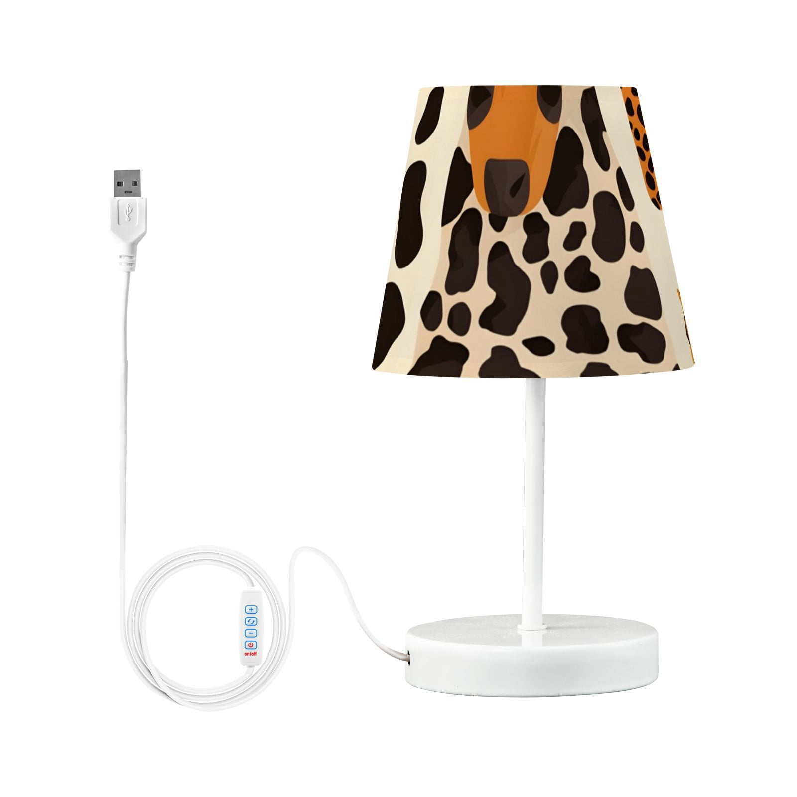 Leopard Cheetah Desk Lamp 3 Color Modes LED Table Lamp Nightstand Reading Light for Bedroom Living Room