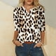 thumbnail image 1 of ICHUANYI Clearance Women's Fashion Three Quarter Sleeve Retro Round Neck Easter Printed Loose Tops Blouse(Khaki, XL) ICHUANYI WER2023081202088, 1 of 5