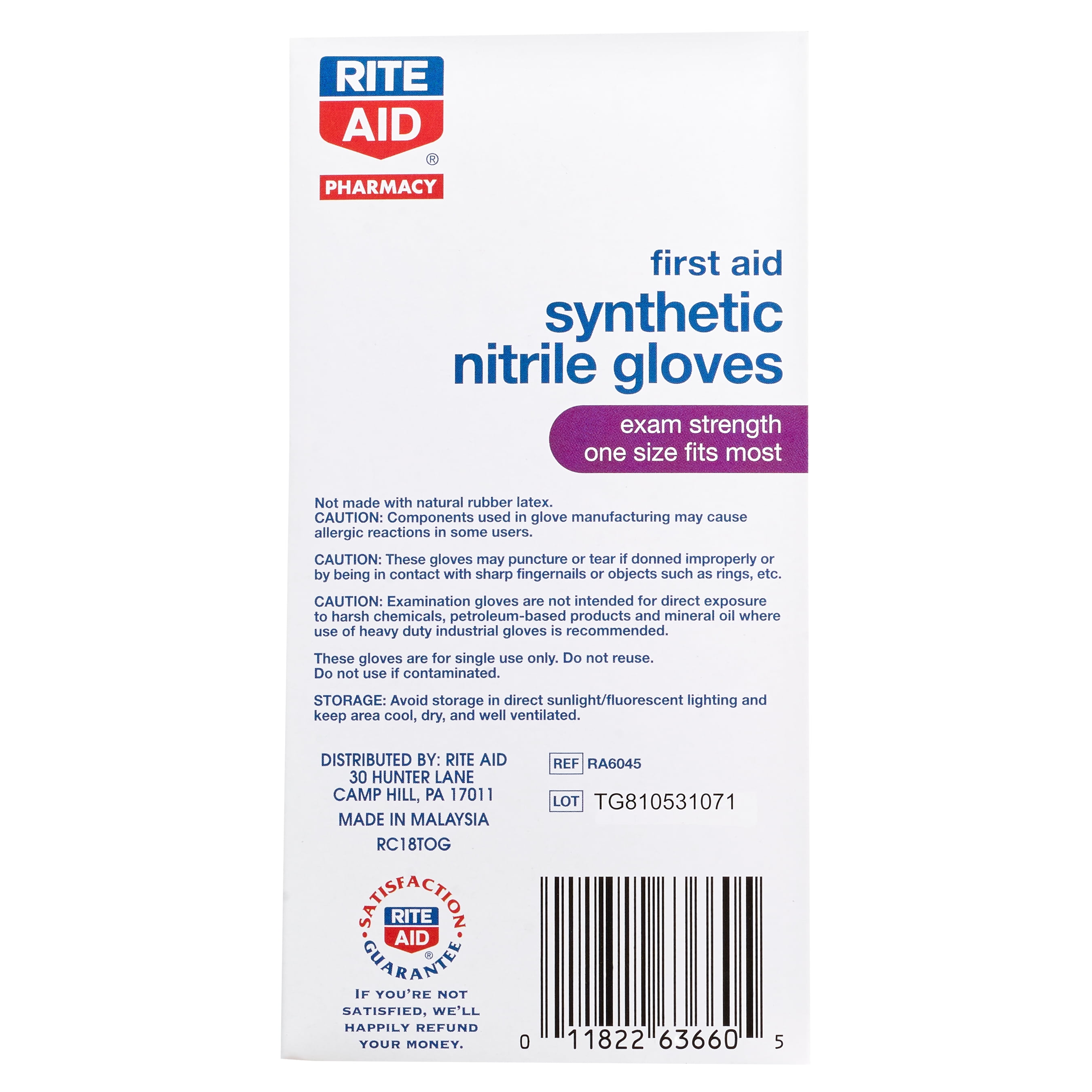 rite aid synthetic nitrile gloves