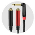 thumbnail image 3 of Misright Stereo Splitter Y Adapter 1/4inch 6.35mm Stereo Male to 6.35mm Female, 3 of 11