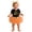 j-784Black370, variant on HAYIMI Baby Girls 1st Birthday Outfit Sets, One Print Romper Orange Tulle Tutu Skirt with Gold Bow Headband, First Birthday Party Breathable Clothes Sets
