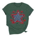 thumbnail image 4 of Mifsaly 4Th Of July Shirts Women Crewneck Short Sleeve Tops Summer Casual Patriotic Star Graphic Cotton T Shirts Vintage Style Breathable Independence Day Tees XXL, 4 of 6