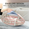 thumbnail image 4 of Yayeee Pillowcase Standard Size Set of 2 Satin Wrinkle Resistant Pillow Case, Light Green Christmas Houses, 4 of 8