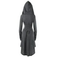 thumbnail image 5 of TARIENDY Womens Renaissance Gothic Dress Medieval Hooded Robe Vintage Lace Up Pullover Cloak Flowy High Low Long Hoodie Dresses Plus Size Long Sleeve Cape, 5 of 8