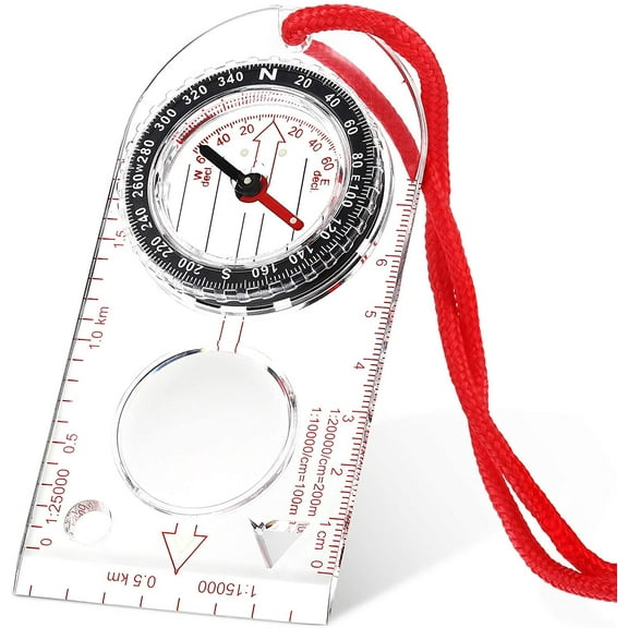 Navigation Compass Orienteering Compass Hiking Compass with Adjustable Declination for Expedition Map Reading, Navigation, Orienteering and Survival (1 Piece)
