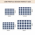 thumbnail image 4 of Navy Blue Plaid Door Mat Indoor Outdoor, Spring Farmhouse Buffalo Checkered Non Slip Welcome Mat with Rubber Backing, Absorbent Fabric Front Door Mats Entryway Rug for Home Patio Entrance 18"x30", 4 of 8