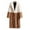 Khaki, variant on Prime Sales Of The Day Womens Winter Coats Casual Lapel Long Sleeve Fleece Faux Fur Jacket Trendy Color Block Open Front Cardigans with Pockets Black XL
