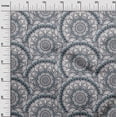 thumbnail image 3 of oneOone Cotton Poplin Gray Fabric Asian Block Mandala Sewing Material Print Fabric By The Yard 56 Inch Wide, 3 of 5