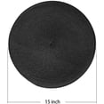 thumbnail image 2 of GFDYREE Napperons Ronds Tressés Ensemble de 8 Napperons Ronds pour Tables à Manger Napperons Tissés Naturels Résistants à la Chaleur 15 Pouces(Noir), 2 of 6