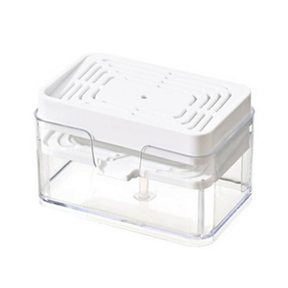 Kitchen Sink Drain Soap Dispenser Dishwashing Soap Soap Box with Sponge Kitchen De G656