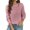 Pink, variant on Vedolay Sweaters for Women Trendy Womens Crewneck Sweater 2023 Fall Oversized Side Slit Ribbed Knit Pullover Tops,Beige S