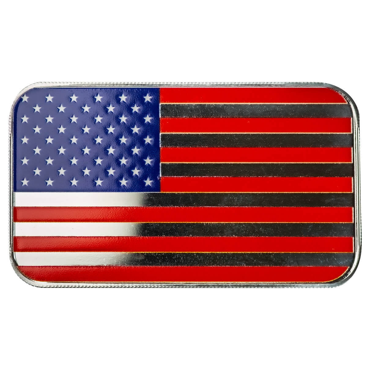 USA American Flag 1 oz Silver Bar .999 Fine Silver Bullion