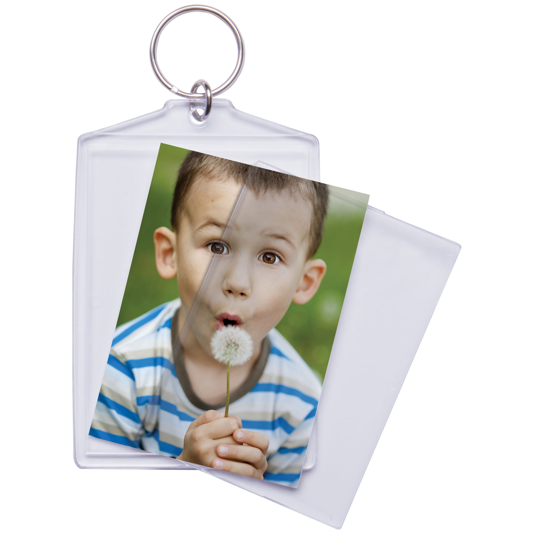 Snapins Jumbo Clear Acrylic 2.5" x 3.5" Photo Keychains - Pack of 36
