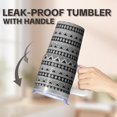thumbnail image 5 of 20oz Boho Insulated Tumbler with Lid and Straw, Stainless Steel Travel Coffee Mug, Double Wall Vacuum, Leakproof Bohemian Pattern, 5 of 5