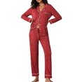 thumbnail image 1 of Conjunto de Pijamas de Manga Larga para Mujer Ekouaer Navidad, 1 of 5