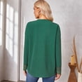 thumbnail image 4 of Rewera Women V Neck Shirts Lace Patchwork Drop Shoulder Sleeves T Shirt Pure Color Long Sleeves Pullover Celadon XL, 4 of 6
