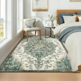 thumbnail image 2 of Hasoo Large Washable Rug 10' x 13' Area Rug for Living Room Vintage Floral Non-Slip Indoor Decor Carpet, Green, 2 of 5