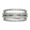 thumbnail image 4 of White Sterling Silver Ring Band Fashion Open Back Cubic Zirconia CZ Round Clear, 4 of 4