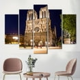 thumbnail image 6 of Night Art Canvas, Notre-Dame Printed Canvas, City Canvas, Paris Art Canvas, Cityscape Printed, France Art Canvas, Canvas Wall Decor - Natural Framed, 6 of 9