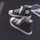 thumbnail image 1 of Kuromi-zapatos con dibujos animados de corazón para niña, el mismo estilo, lona alta, animación periférica, estudiantes masculinos y femeninos, informales, 2024, 1 of 5