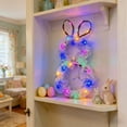 thumbnail image 2 of YingYouFu Easter Bunny Ear Wreath, Illuminated Decorative Vine Wreath, LED Lighted Rabbit Ear Shape, Indoor Outdoor Festive Home Decor, Spring Party Decoration, 2 of 6