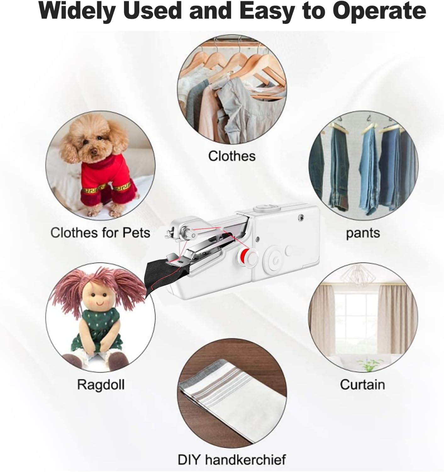 YYhl Handheld Sewing Machine, Mini Handheld Sewing Machine, Portable Sewing Machine Suitable for Home
