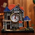 thumbnail image 3 of Despertador Creative House de resina con forma de casa vintage europeo, 3 of 5
