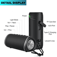 thumbnail image 6 of Portable Bluetooth Speaker with LED Lights, Wireless 5.3 Party Speaker 10H Playtime, IPX6 Waterproof Outdoor Loud Speaker with TWS Pairing for Beach Party Home, Black, 6 of 10