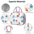 thumbnail image 4 of Lunch Bag Lunch Box for Women Reusable Insulated Lunch Bags,Water-Resistant Watercolor Colorful Jellyfish Cooler Lunch Tote Bag, Large Capacity for Work Travel Picnic, 4 of 6