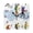 Black, variant on Winter Ski Adventure Wall Clock Square Clock Decoration Creative Clock Dual Use Black Pointer 7.78in