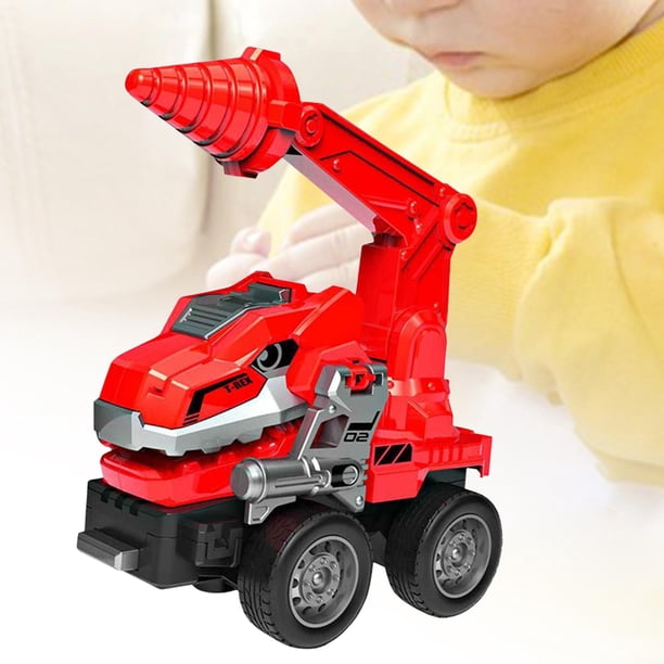 Modelo de vehículo de ingeniería, vehículos de construcción, juguete, recuerdo de fiesta, regalos de cumpleaños, aprendizaje de 3, 4 y 5 años, coche Camión perforador rojo