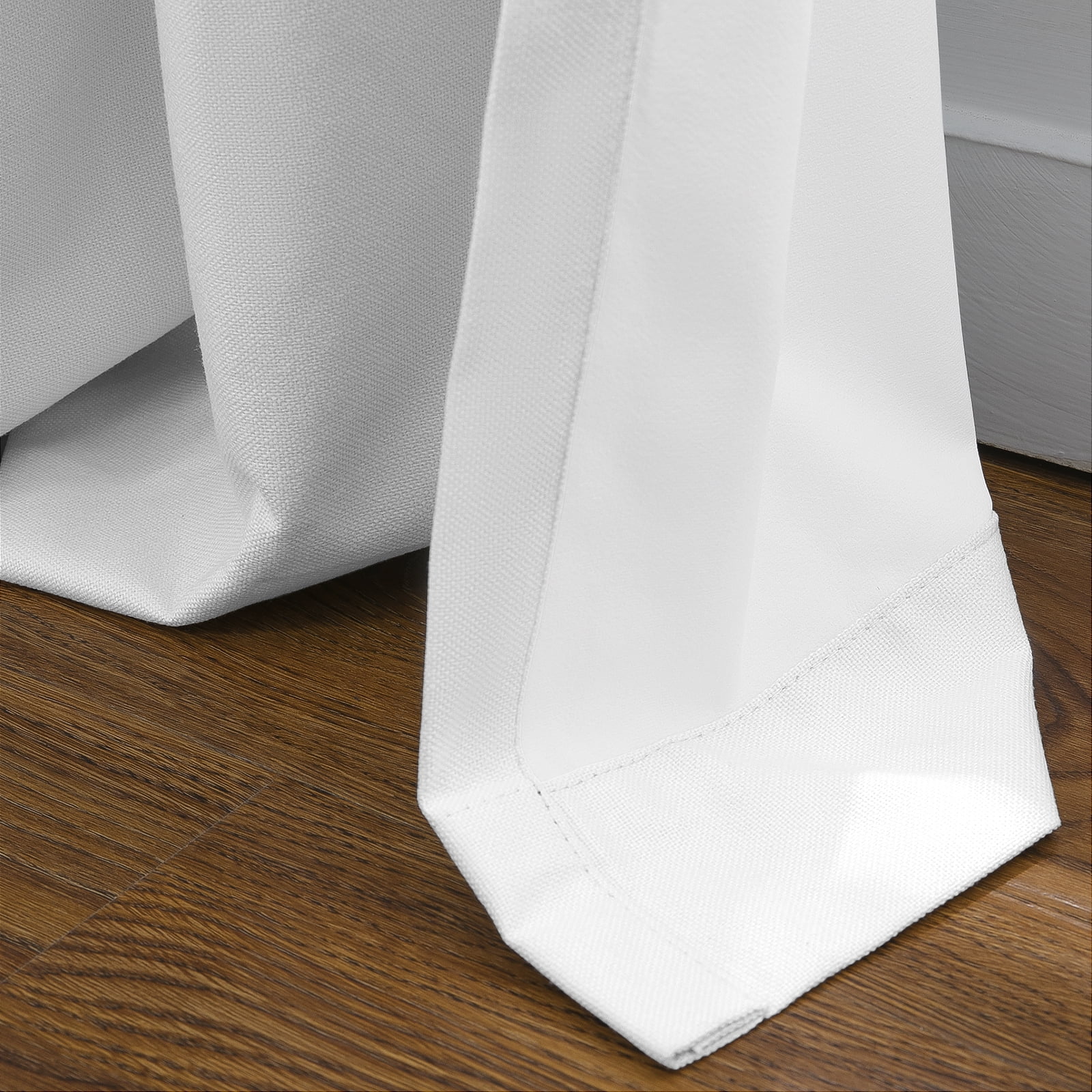 TWOPAGES Blackout Curtain 84 W X 108 L Inch Pinch Pleat Light Blocking Privacy Curtain for Bedroom, 1 Panel, White
