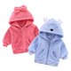 thumbnail image 2 of Gibobby Chamarra niñoAbrigo de invierno para niños y niñas, abrigo grueso a de viento, chaqueta con capucha de lana cálida de dibujos animados para niños(Azul, 18-24 Meses), 2 of 4