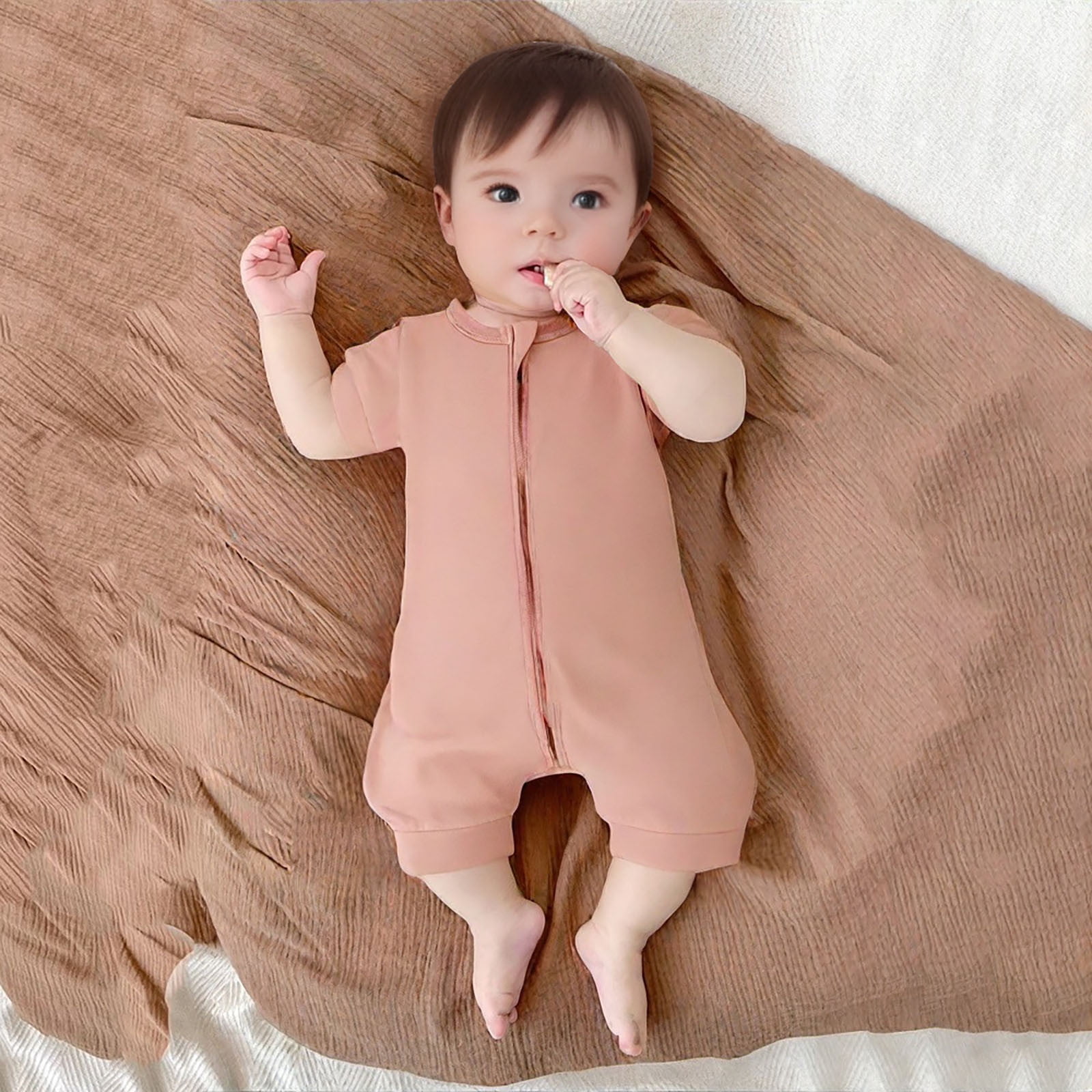 Grenouillère Bébé Fille 100% Coton Bio - Pyjama Été Manches Courtes 0-18 Mois
